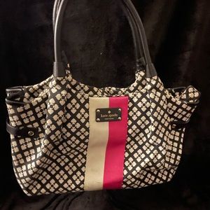 Kate Spade Classic Spade Stevie Baby Bag, Black/Cream Women's Purse